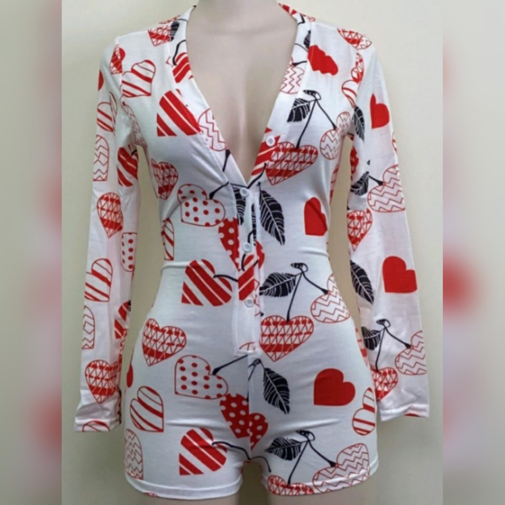 New Women's Heart Onesie